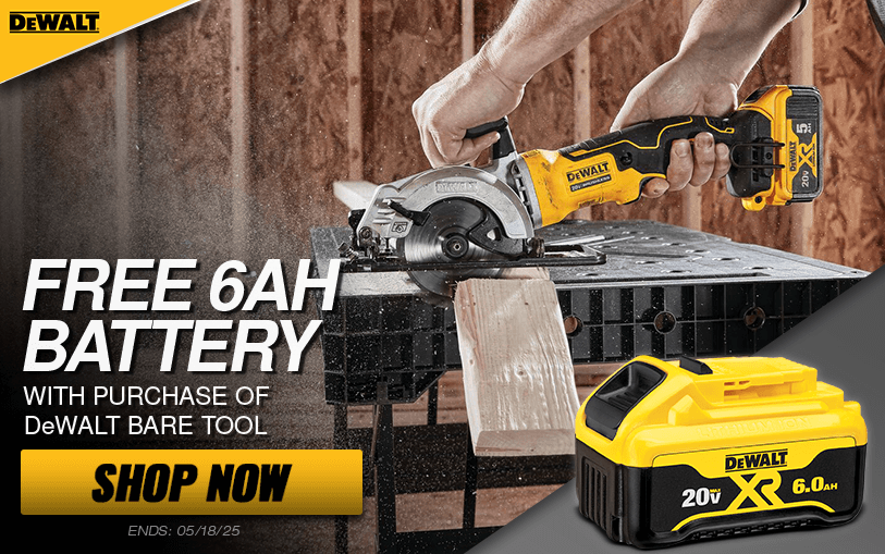 Free 20V 6Ah Battery with Select Bare Tools